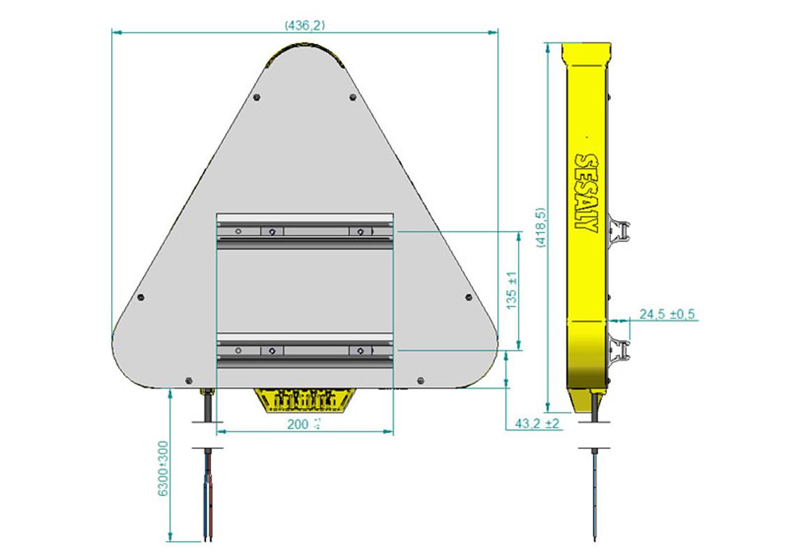 Dachträger 136 cm für Triflash mit 2 LED-Rundumkennleuchte - Vignal